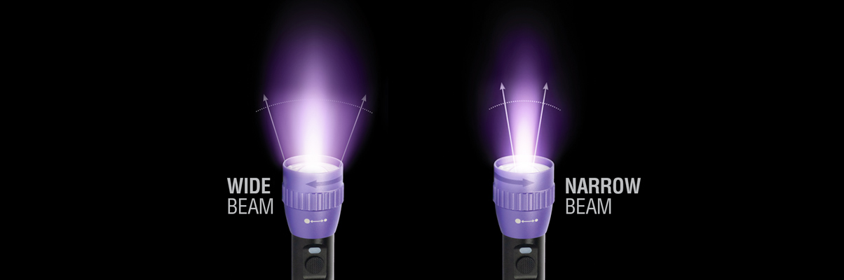 Violet Inspection Light Beams
