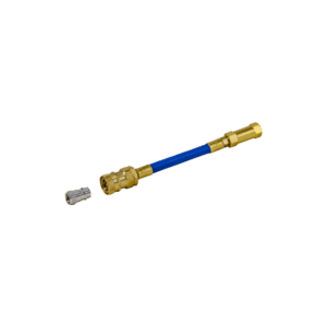 TP10 R-1234yf 8 in. (20cm) hose/coupler with purge fitting (fits syringe and injector assemblies)