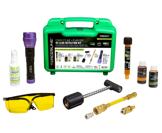 TPOPUV17 Complete A/C and Fluid Dye UV Leak Detection Kit