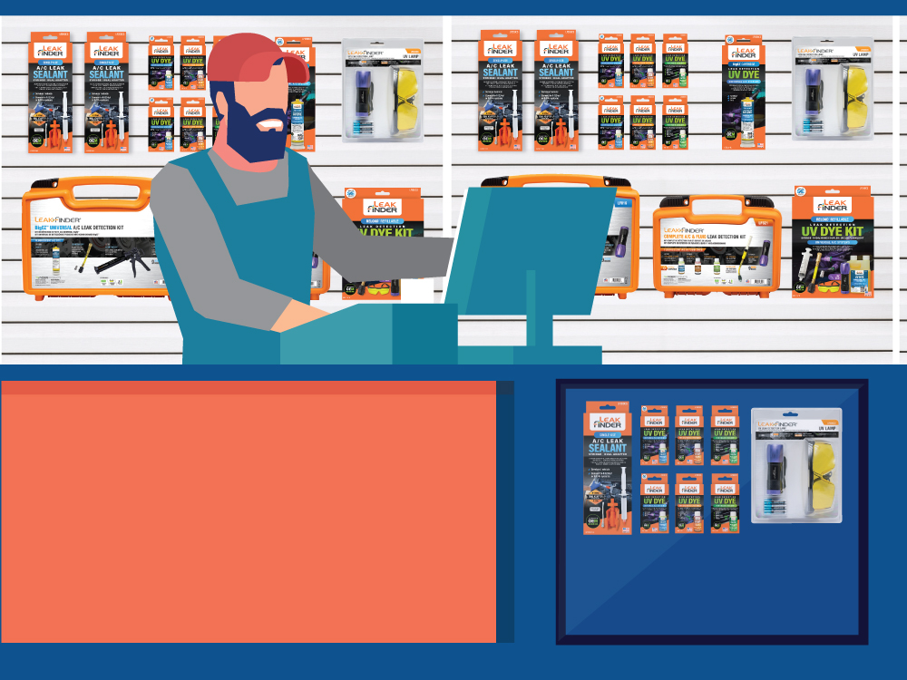 LF200CS-Store LeakFinder Behind-the-Counter set up